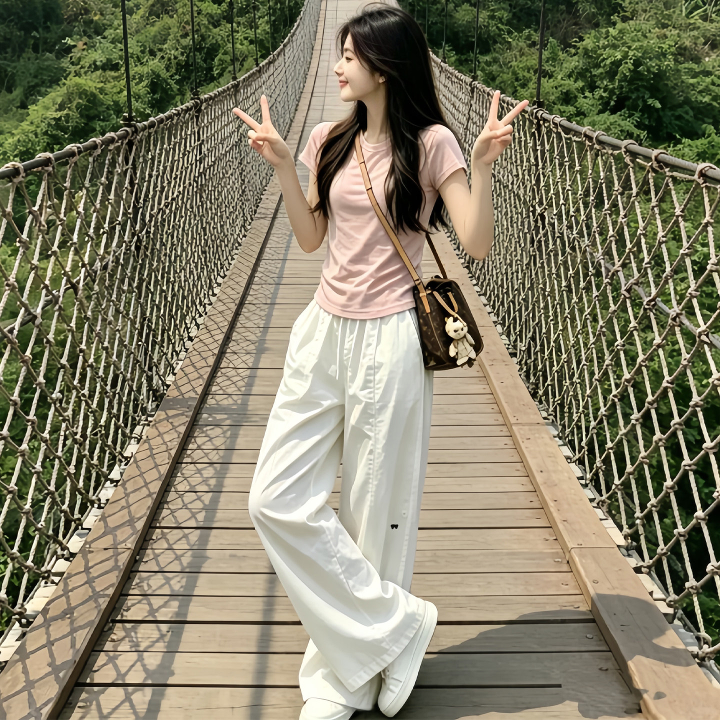 Pink Slim Fit T-Shirt for Women 2026 Summer Short Sleeve Top